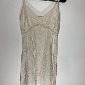 Speechless Beige Linen Blend Dress